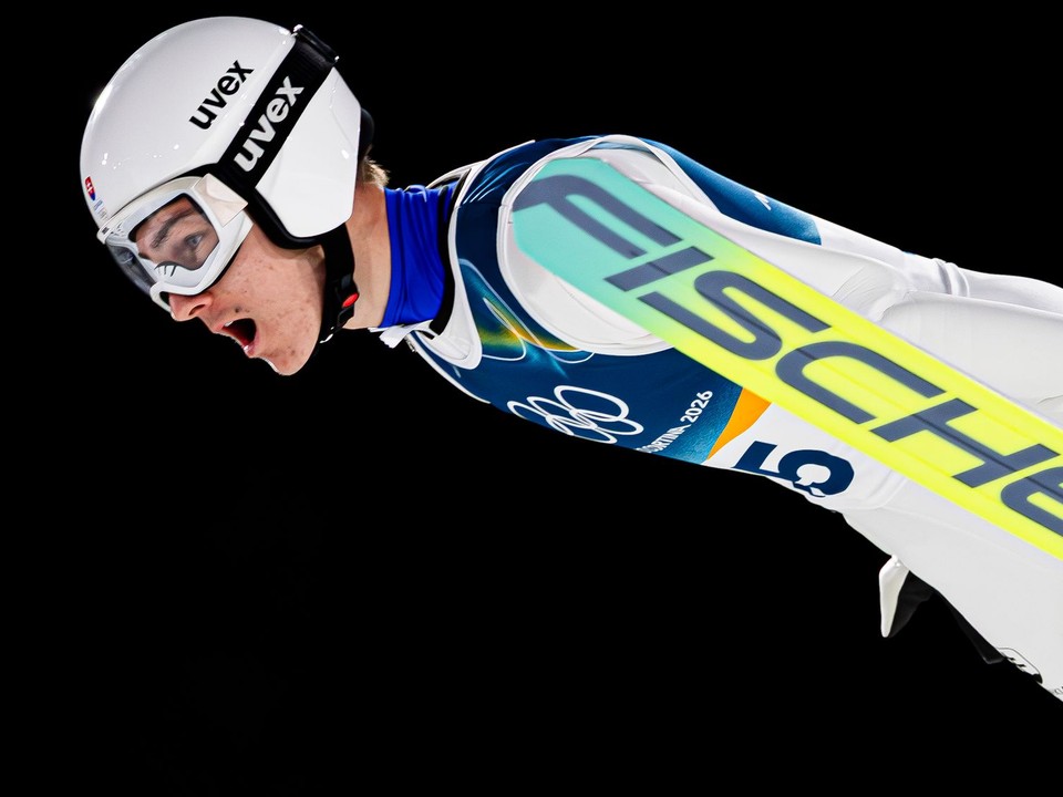 Na snímke slovenský skokan na lyžiach Hektor Kapustík.