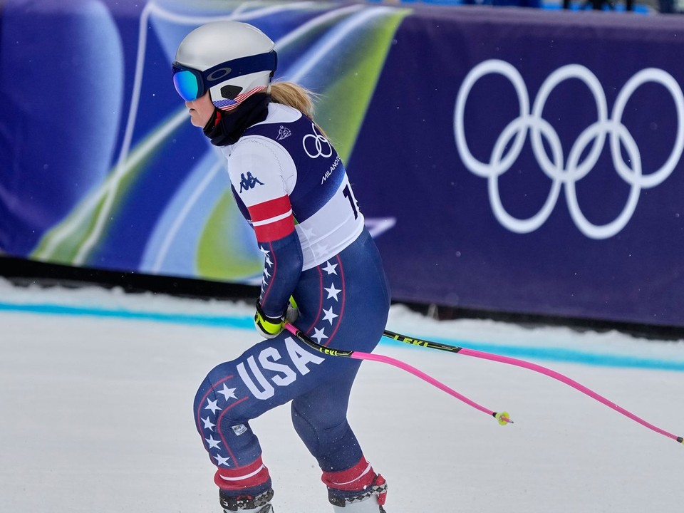 Americká lyžiarka Lindsey Vonnová počas ZOH v Cortine 2026.