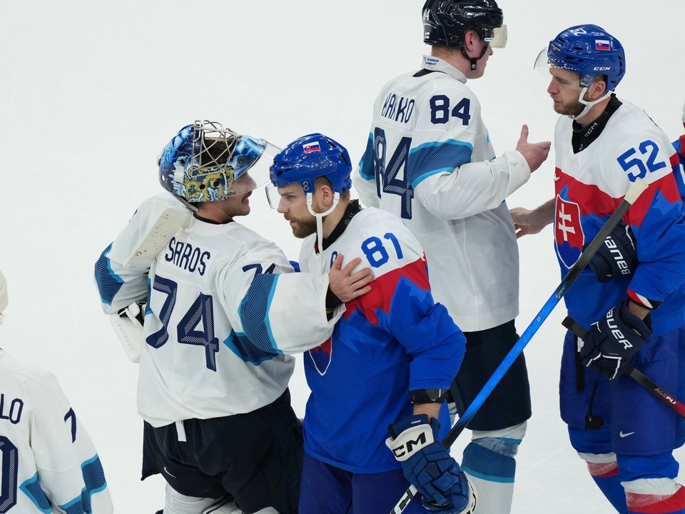 Erik Černák po zápase Slovensko - Fínsko na ZOH 2026.