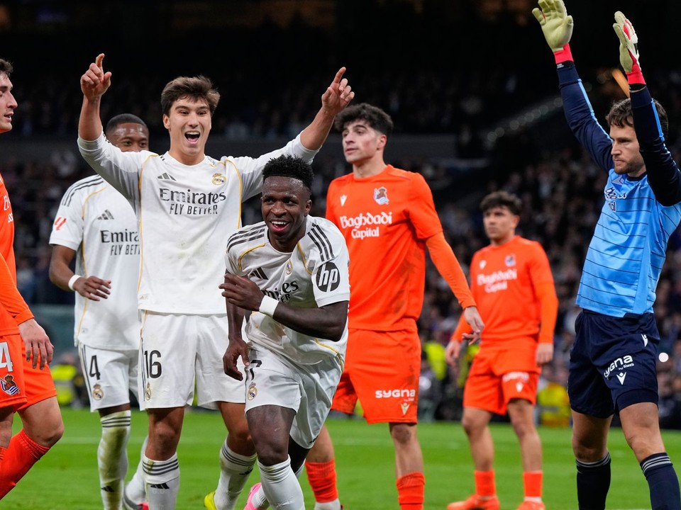 Vinicius Junior oslavuje gól.