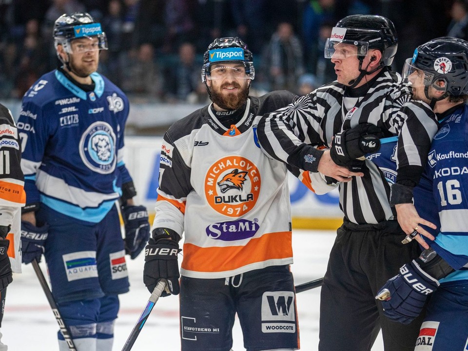 Momentka z piateho zápasu Nitra - Michalovce.