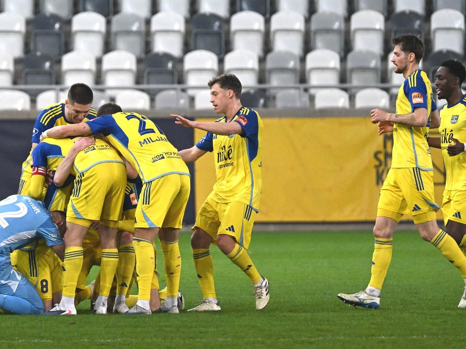 Gólová radosť hráčov Košíc.