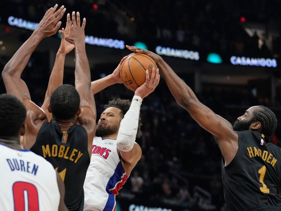 Momentka zo zápasu Cleveland - Detroit.