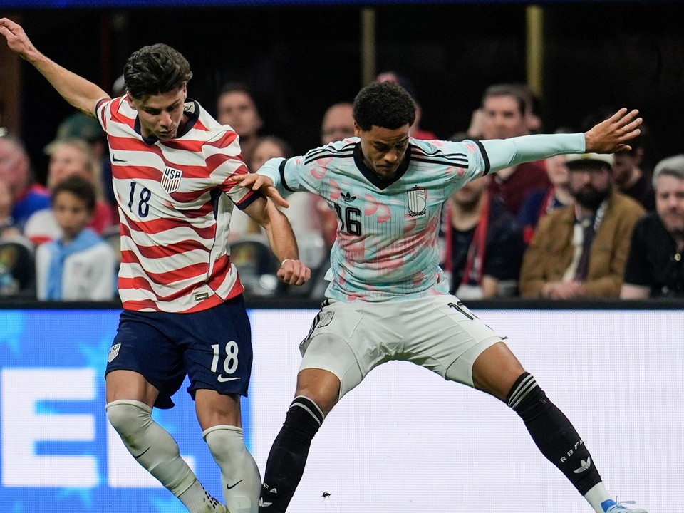 Momentka zo zápasu USA - Belgicko.