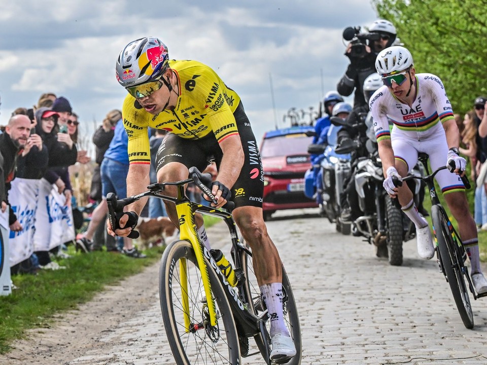 Wout van Aert a Tadej Pogačar.