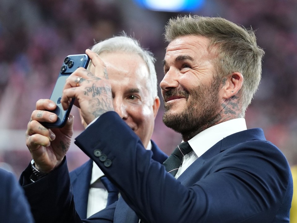 David Beckham počas otvorenia štadiónu v Miami.