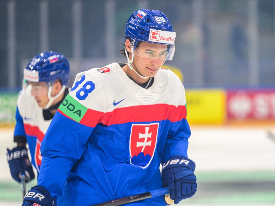 Martin Chromiak (Slovensko) pred zápasom základnej B-skupiny Švédsko - Slovensko.