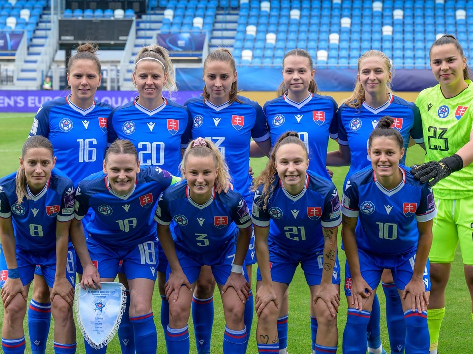 Na snímke futbalistky Slovenska.