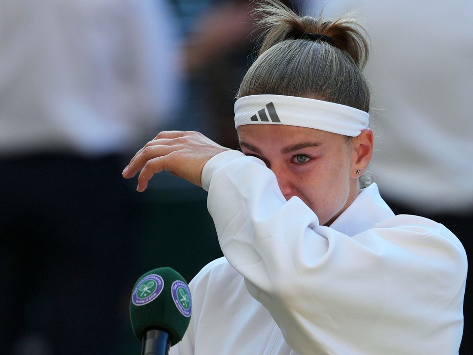 Karolína Muchová po prehre vo finále Wimbledonu.
