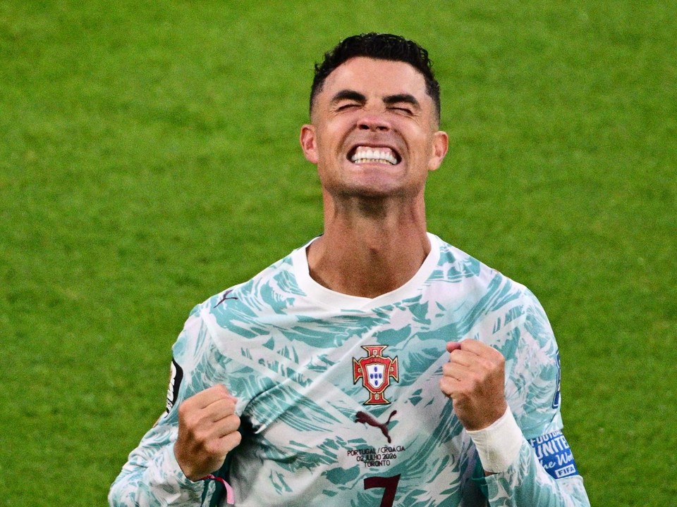 Futbalista Portugalska Cristiano Ronaldo sa raduje z gólu počas šestnásťfinálového zápasu Portugalsko - Chorvátsko na majstrovstvách sveta vo futbale.