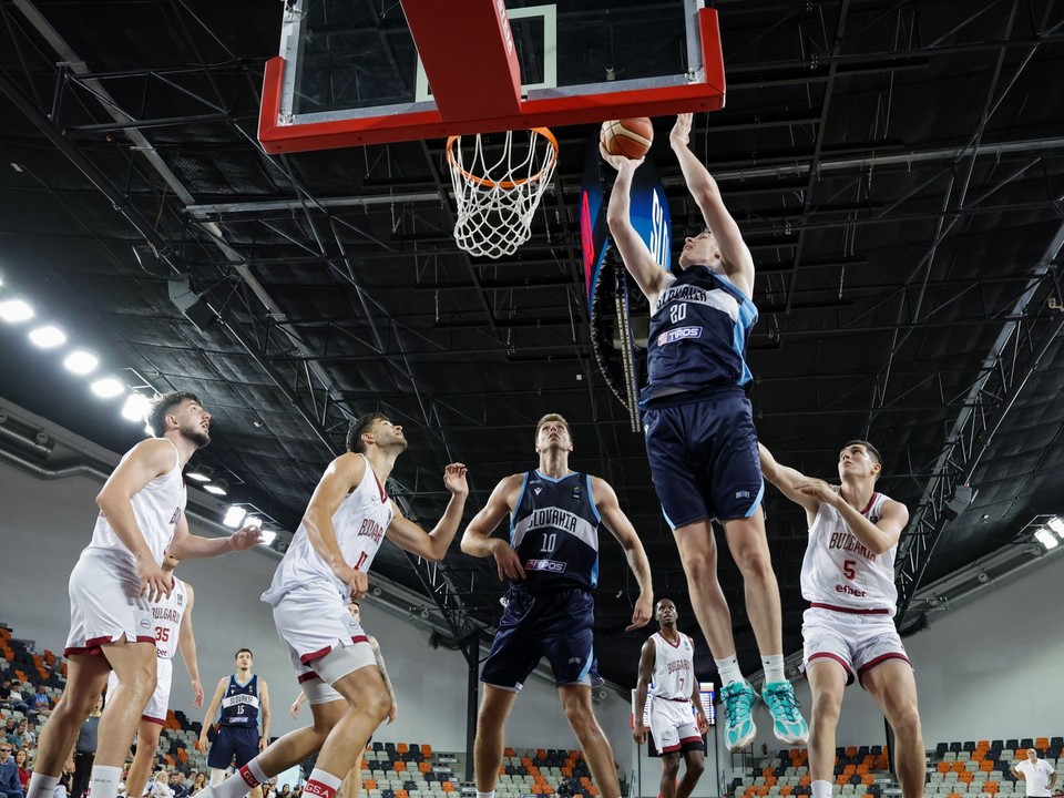 Momentka zo zápasu Slovensko - Bulharsko v rámci baSKet Summer Challenge 2026. 