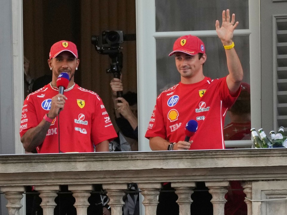 Lewis Hamilton a Charles Leclerc