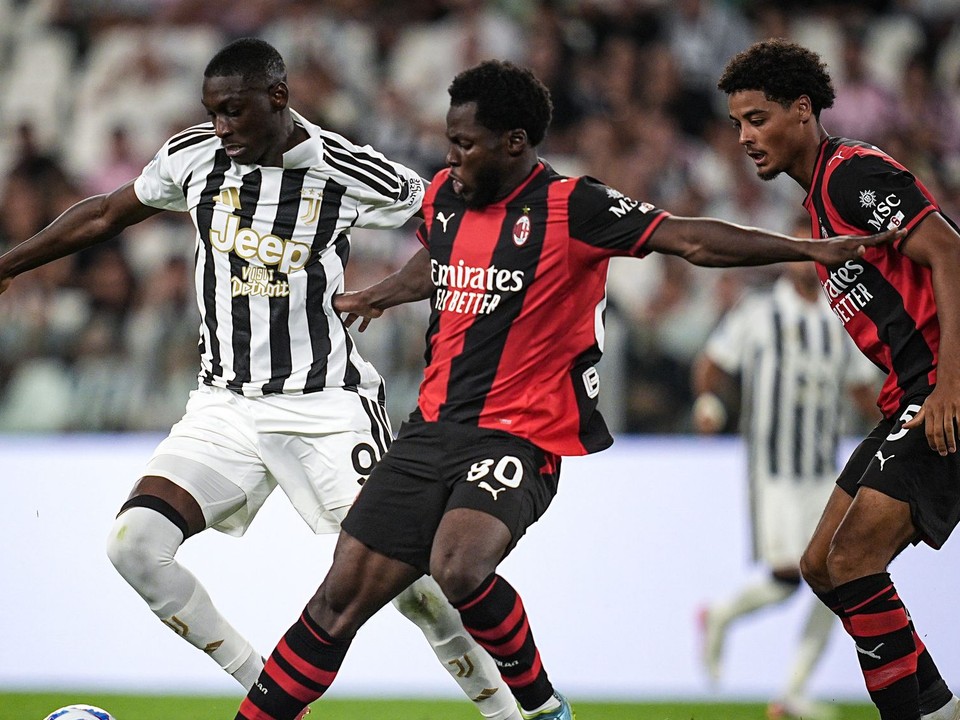 Momentka zo zápasu Juventus - AC Miláno.