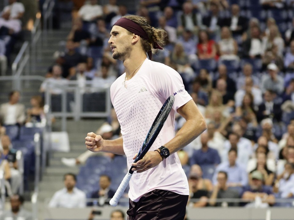 Alexander Zverev vo štvrťfinále na US Open 2026.