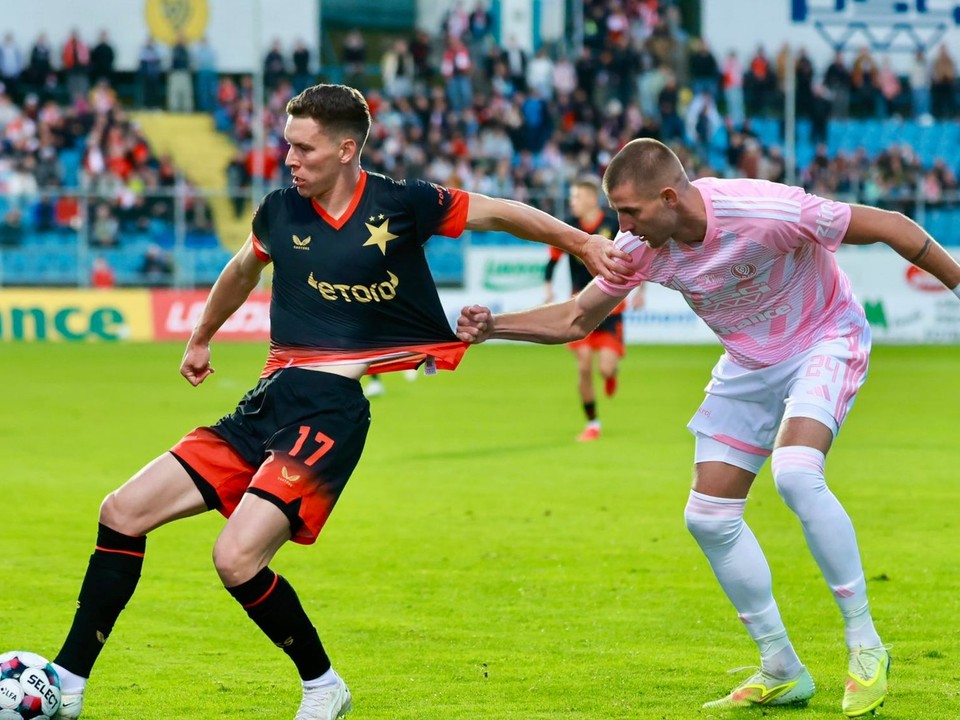 Momentka zo zápasu Slavia Praha - Zlín.