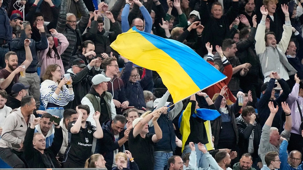 Fanúšikovia Ukrajiny.