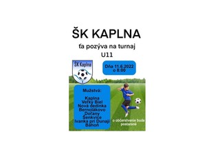 ŠK Kaplna pozýva na turnaj.