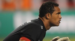 Brazílsky futbalový brankár Bruno Fernandes de Souza.