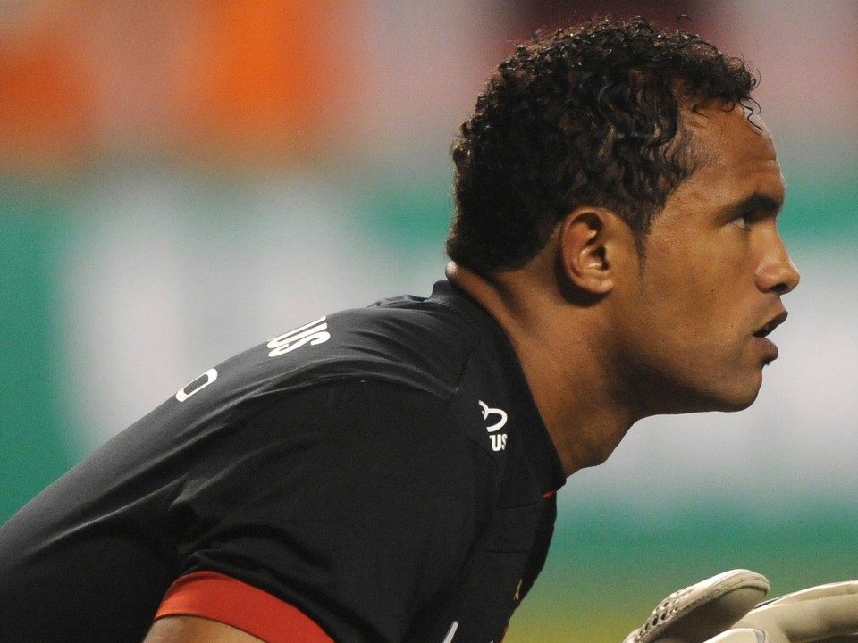 Brazílsky futbalový brankár Bruno Fernandes de Souza.