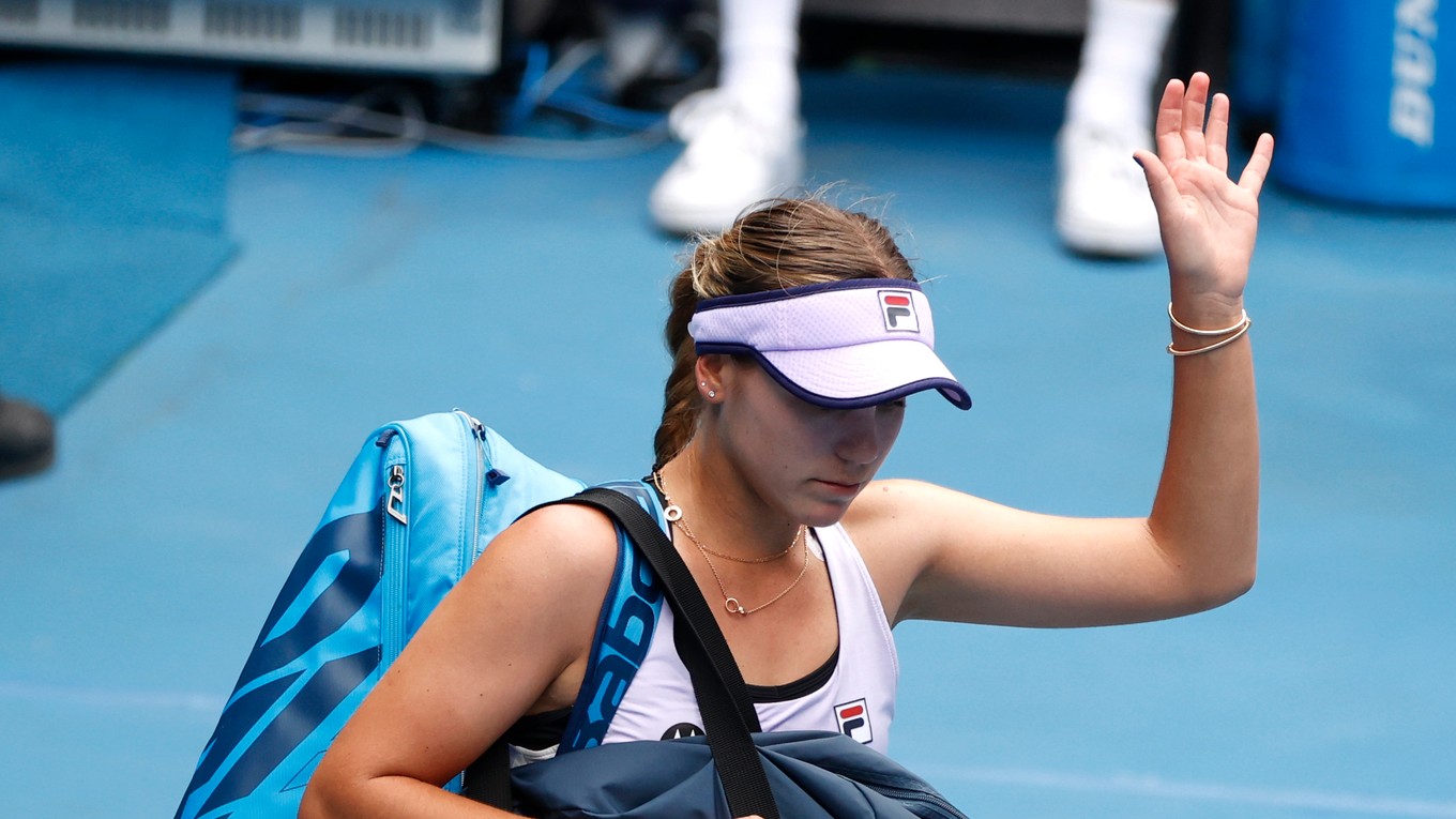 Sofia Keninová po vypadnutí na Australian Open 2021.