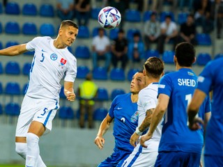 Ľubomír Šatka v zápase Azerbajdžan - Slovensko v Lige národov.