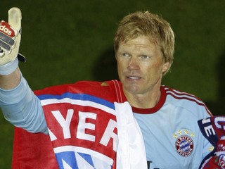 Oliver Kahn po rozlúčkovom zápase v roku 2008 v drese Bayernu Mníchov.