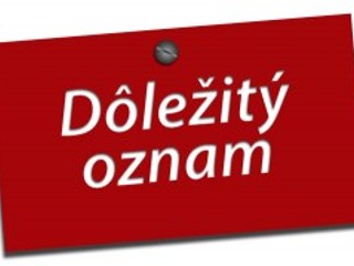 POZOR Dôležitý oznam