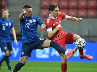 Slovenskí futbalisti podali proti Rusku bojovný výkon.