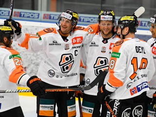 Radosť hokejistov HC Košice.