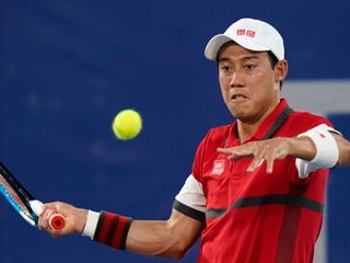 Japonský tenista Kei Nišikori počas OH v Tokiu 2020.