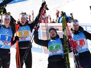 Sturla Holm Laegreid, Tarjei Bö, Johannes Thingnes Bö a Vetle Sjaastad Christiansen.