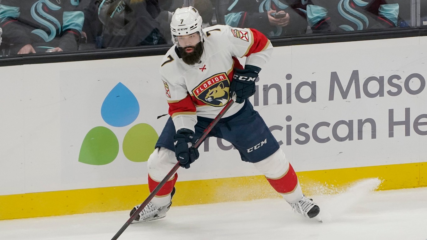 Český obranca Radko Gudas v drese tímu Florida Panthers.