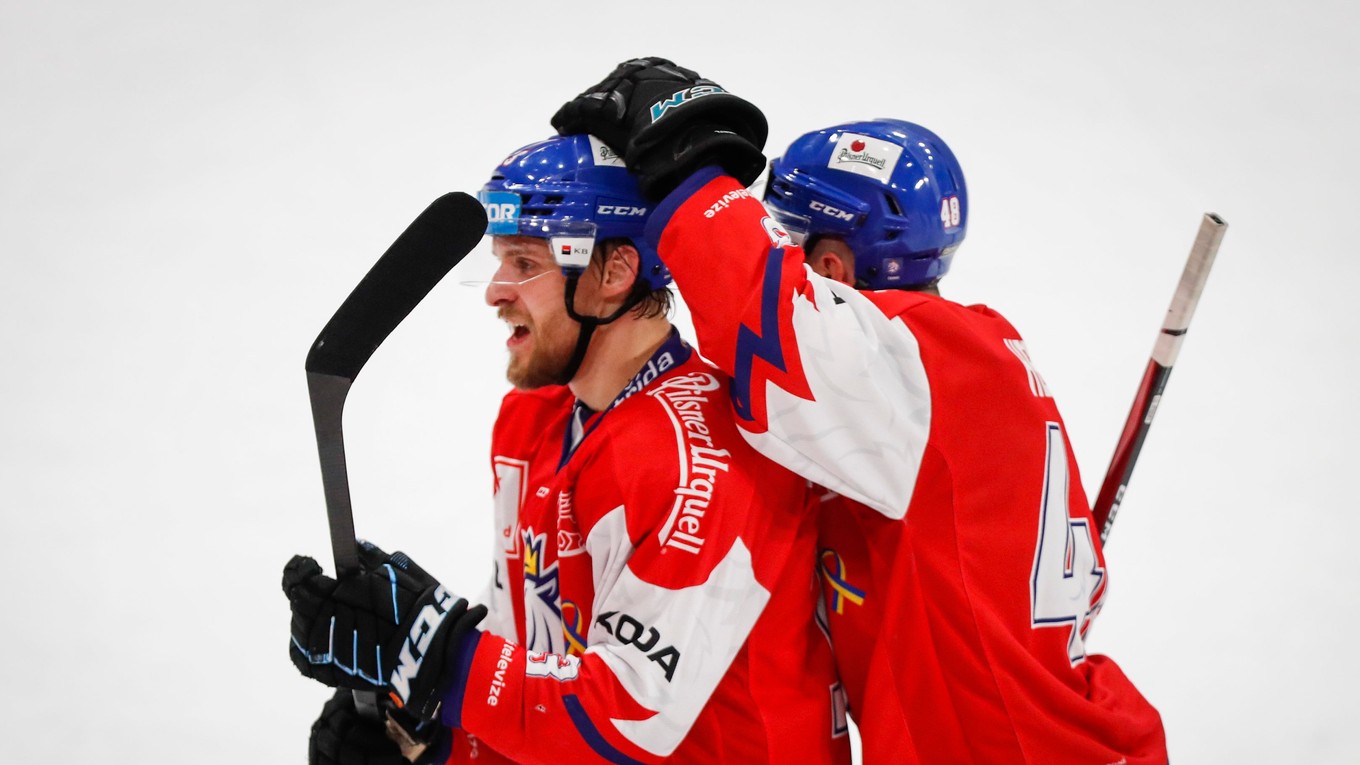 Radosť českých hokejistov.
