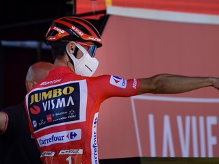 Primož Roglič na pretekoch Vuelta 2021.