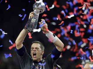 Tom Brady po víťazstve v Super Bowle v roku 2017. 