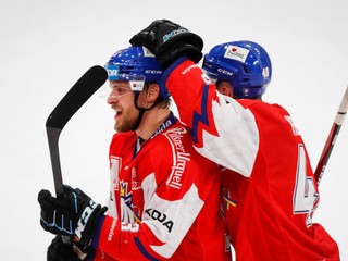 Radosť českých hokejistov.