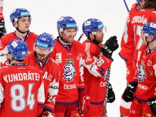 Radosť českých hokejistov.