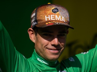 Wout Van Aert v zelenom drese na Tour de France 2022.