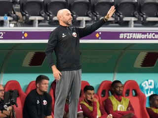 Tréner Kataru Felix Sanchez na MS vo futbale 2022.