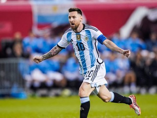 Lionel Messi v drese Argentíny.