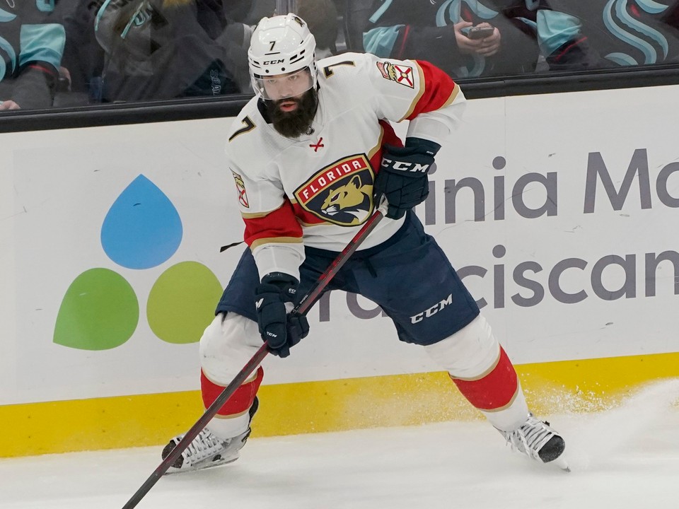 Český obranca Radko Gudas v drese tímu Florida Panthers.