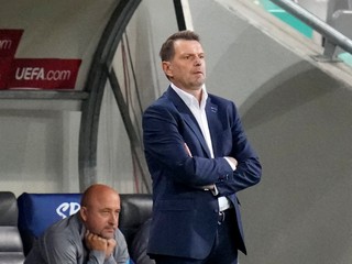 Tréner slovenskej futbalovej reprezentácie Štefan Tarkovič. 