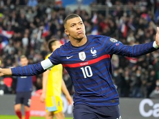 Kylian Mbappé sa teší po strelenom góle.