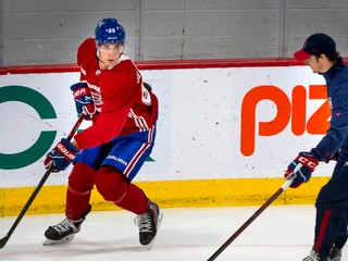 Juraj Slafkovský na prípravnom kempe Montrealu Canadiens.