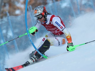 Slovenská lyžiarka Petra Vlhová počas slalomu vo fínskom Levi. 