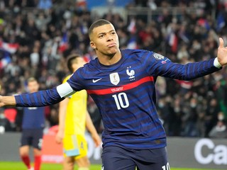 Kylian Mbappé sa teší po strelenom góle.