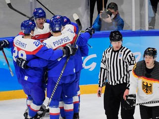 Slovensko - Nemecko: Slovenskí hokejisti vyhrali play off o štvrťfinále na ZOH 2022 v Pekingu (výsledok).