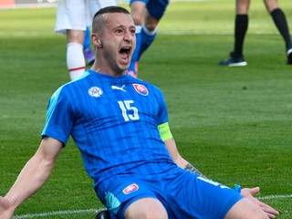 Adam Zreľák v drese slovenskej reprezentácie.