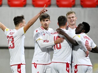 Radosť futbalistov AS Trenčín.