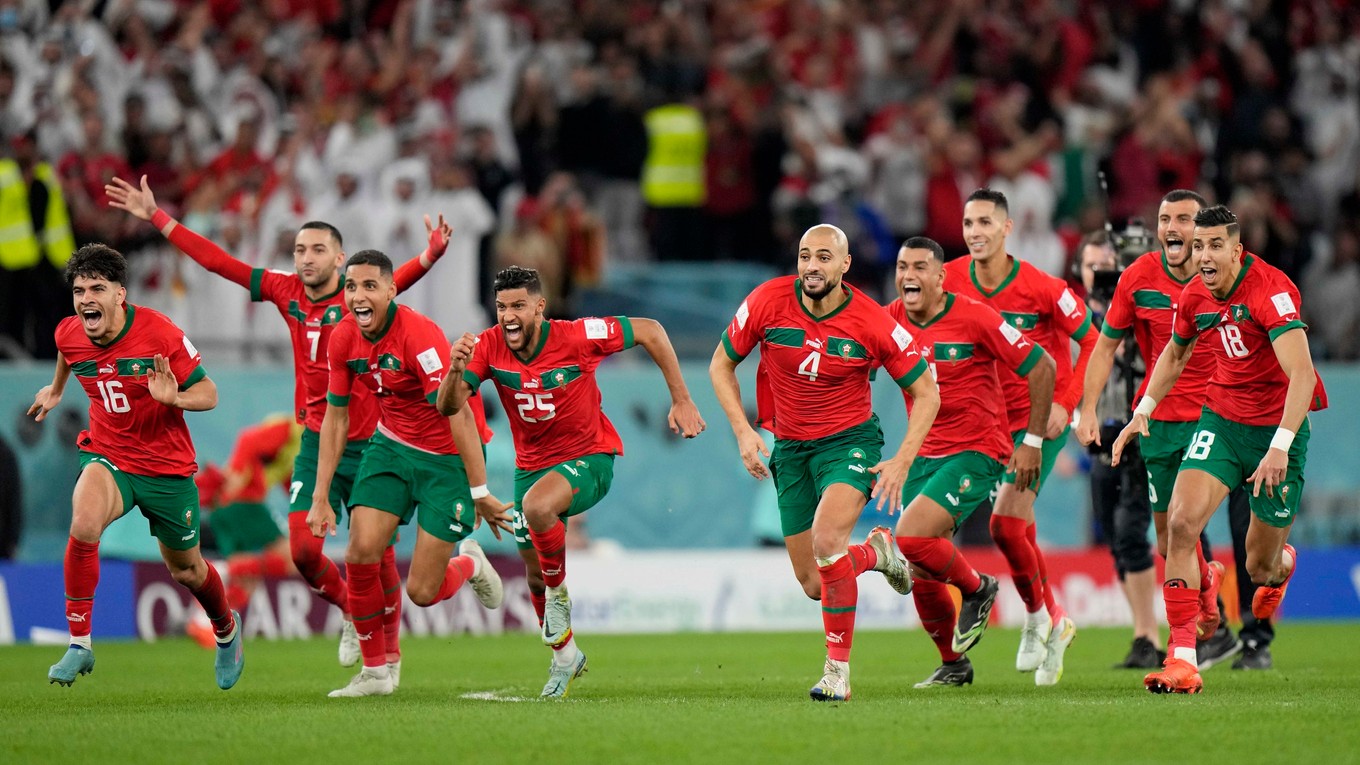 Futbalisti Maroka po postupe do štvrťfinále MS 2022.
